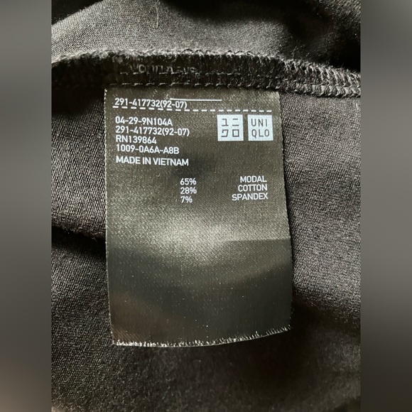 Uniqlo casual sleeveless dress, black, soft modal blend - Picture 5 of 5